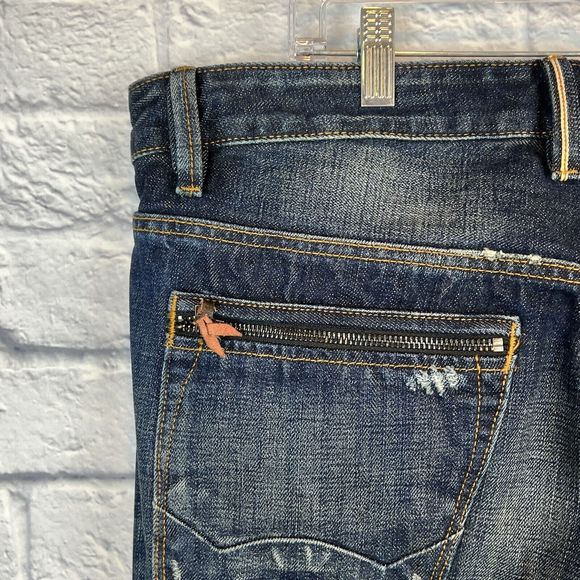 Cult of Individuality Men Rebel Cargo Zip Moto Straight Denim Jeans 38x34 (39X31 - Picture 11 of 16